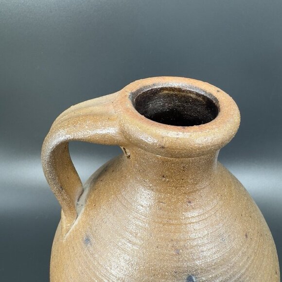 Vintage 1988 Braun Buffalo NY Stoneware Jug Container Brown Salt Glaze Pottery - Picture 11 of 16